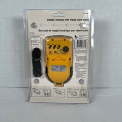 Centrios Digital Compass Travel Alarm Clock Yellow Weatherproof 6308162 NEW
