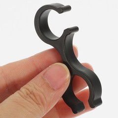 20Pcs Lightweight Portable Plastic Cane Clips for Trekking Poles Black Reusable