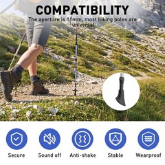 Nordic Walking Pads, 12 Pack / 6 Pairs, High Quality Rubber Pads for Asphalt and…