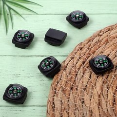 15 PCS Slip-On Watch Band Compass, Sturdy Mini Button Compasses Small Wrist