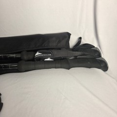 Cascade Mountain Tech Aluminum Trekking Poles Quick Lock EVA Grip Carry Bag Pair