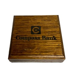 Compass Bank Brass Paperweight Desk Compass Wood Box Gift