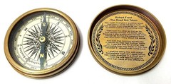 Big 3-Inch Magnetic Compass with Elegant Brass Finish for Decor & Gift