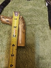 Brass Horse Head Statue Walking Stick Cane Handle Top Topper Hand Grip Collect