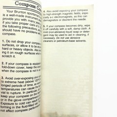 1983 Brunton Compass Book Instruction Manual Model 8040 Vintage Navigation Guide