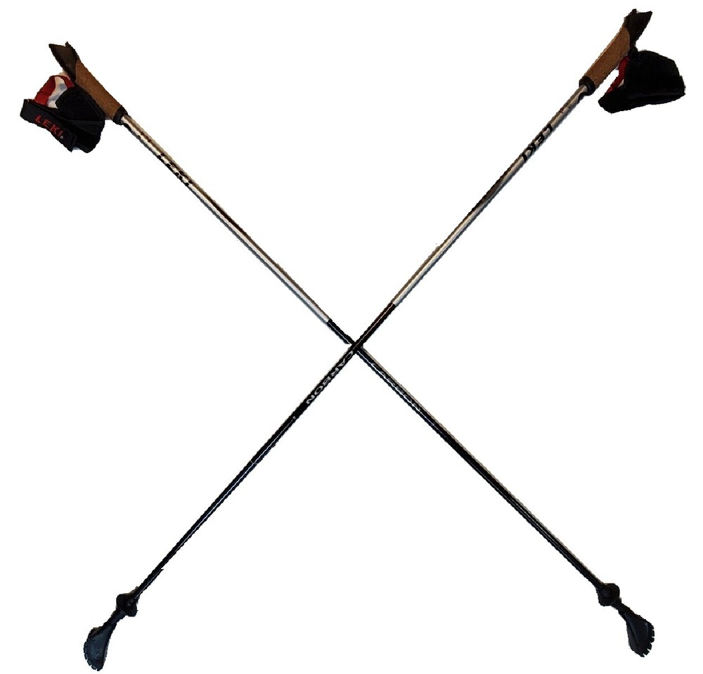 LEKI Nordic Walking Ultra Carbon HTS 6.0 Series Trekking Pole Silver 120cm/48in