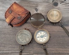 To My Son Compass Personalized Engraved Compass with Leather Case/ Gift for Son
