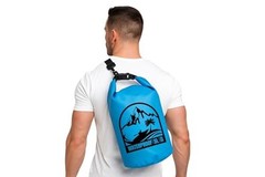 Waterproof Dry Bag, Roll-Top Floating Sack, 500D PVC for Kayaking, 5L Blue