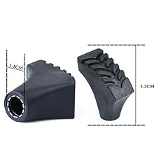 Walking Stick Tips Rubber 4pcs Trekking Pole Tips Replacement- Rubber Feet for