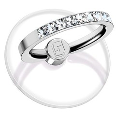 Transparent Phone Ring Holder 2 Pcs, Clear Cell Phone Ring 2 Silver Diamond