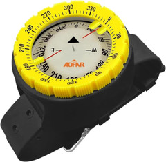 Wrist Diving Compass Waterproof Underwater Navigation Strap Side Reader Yellow