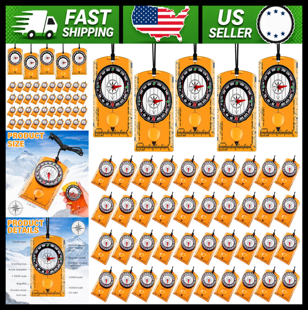 Geiserailie Orienteering Compass Bulk Navigation Map Reading Compass for Kids