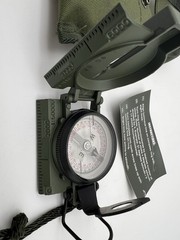 New O.D. Green GI Phosphorus Lensatic Compass with Pouch