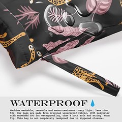 Wet Dry Bag for Swimsuit, Travel, Beach, Pool, Diapers, Gym Leopard theme