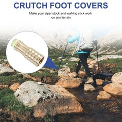 Non Skid Crutch Foot Cover Copper Rubber Walking Stick Foot Pads For Cane Use