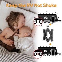 Camper Wheel Chock Stabilizer 2 Sets, Double Tire Spacing:3.5in-12in, Black
