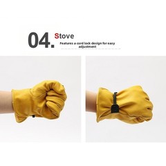 Leather Gloves for Campfire Cooking Flame Resistance and Ergonomic Grip