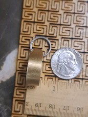 Mini EDC Minimalist Keychain Compass w/Titanium Keyring