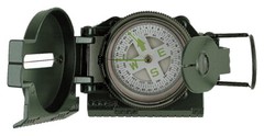 Olive Drab Marching Compass With Slide Ruler & Magnifying Glass