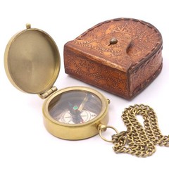 God’s Way, Joshua 1:9, Solid Brass Directional Engraved Compass, Baptism Gift…