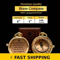 OakiWay Dream Chaser Compass – Inspirational Gift for Graduation