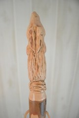 Walking Stick with Wolf Carving – Coyote – HardWood – Strong – Made in USA