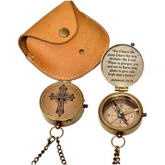 Jeremiah 2911 Engraved Compass First Communion Baptism Religious Gift Boys