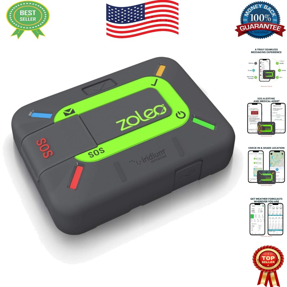 Rugged Outdoor Satellite Messenger with 200-Hour Battery & 24/7 SOS Monitoring