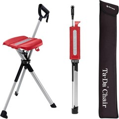 STEP2GOLD Ta-Da Chair Series 2 PRO Portable Walking Stick Cane Small 32.2 RED