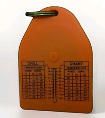Brunton Compass Weather Temp. Wind Chill Chart Keychain Gorpcore Camping Hiking