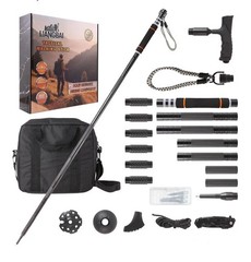 Trekking Poles Aluminum 1 Pair Black