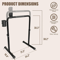 Adjustable 21.3″ Wide Handle Bar for Walking Pad with Cup & Phone Holder