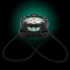 Glow in the Dark Waterproof Bungee Mount Compass for Diving & Kayaking