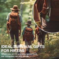 Mini Compass for Kids Keychain – Colorful Outdoor Hiking Survival Tool