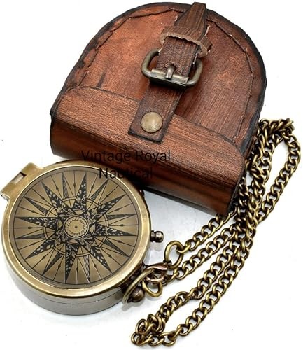 Military Compass for Hiking and Survival- Waterproof Brass Nautical Pocket