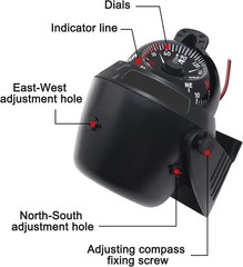 Adjustable Mounted Car Dashboard Navigation Marine Compass Ball for Boat Truck