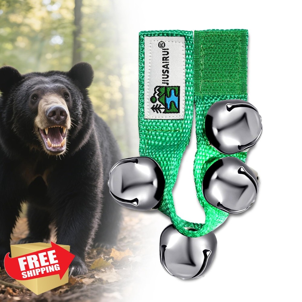 JIUSAIRUI Bear Bells Hiking Safety Green