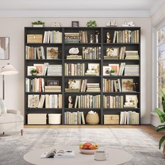 FOTOSOK 6-Tier Open Bookcase and Bookshelf, Freestanding Display Storage Shel…