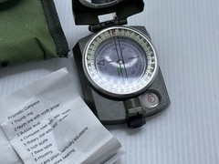 3″ Sportneer Military Lensatic Sighting Camping Compass Carrying Bag Waterproof