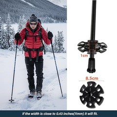 Ski Pole Baskets Replacement Set (8-Piece) – 3.4″ Snow Baskets for Trekking