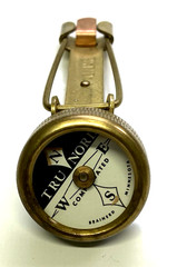 Vintage Brass Tru Nord Compensated Compass, Locking PinClip Brainerd. Free Ship