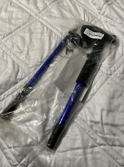 Windmen Trekking Walking Hiking Sticks Anti-shock Adjustable Pole Blue Extends