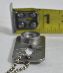 Hiking Camping Dog Tag Navigation Keychain on 15 Inch Chain