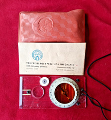 Vintage East Germany Compass Sport 4 Orienteering original case manual