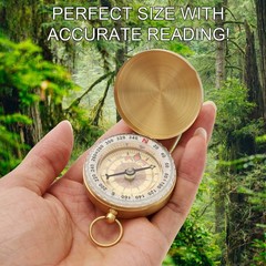 Waterproof Luminous Pocket Compass – Watch Style, Portable for Hiking & Camping