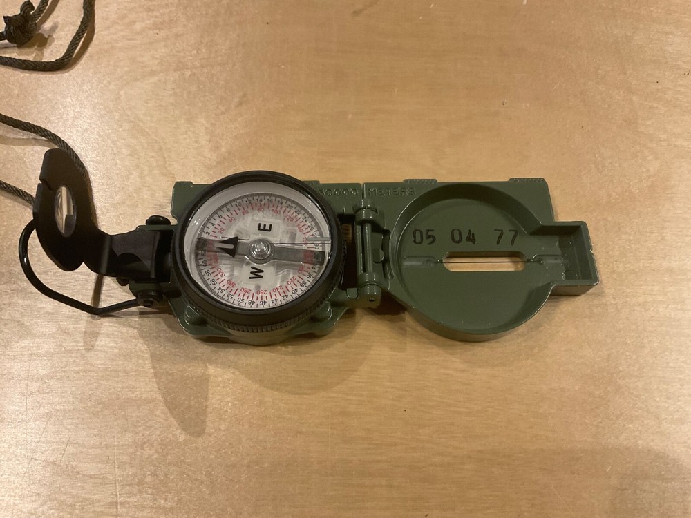 CAMMENGA LENSATIC MILITARY COMPASS New PHOSPHORESCENT MODEL 27 OD Green