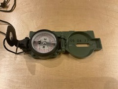 CAMMENGA LENSATIC MILITARY COMPASS New PHOSPHORESCENT MODEL 27 OD Green