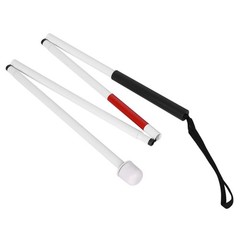 Aluminum Alloy Blind Cane Walking Stick Durable Foldable Anti-slip Grip 50 inch