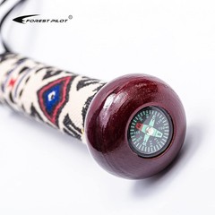 3pc Detachable Hardwood Hiking Stick with Compass – 48