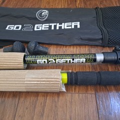 Set of Go 2 Gether Aluminum Collapsible Trekking Poles 115-135CM 43.5″ Yellow